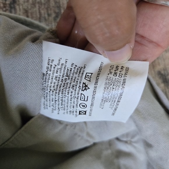 Zanella Devon Wool Dress Pants Serge Light Khaki Creased 36x36 113839 - Picture 5 of 8